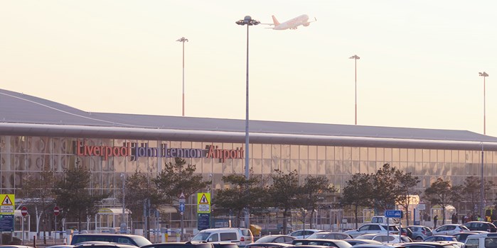 LJLA Terminal Building with Plane