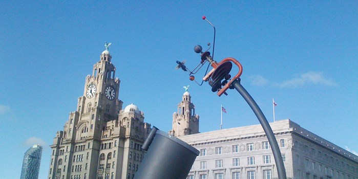 Liverpool Liver Building and Sculpture