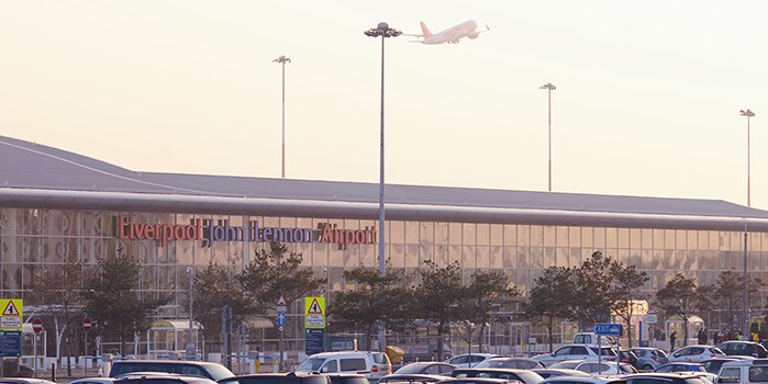 LJLA Terminal Building with Plane