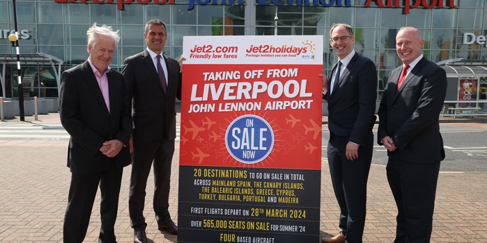Jet2.com are announced at Liverpool John Lennon Airport